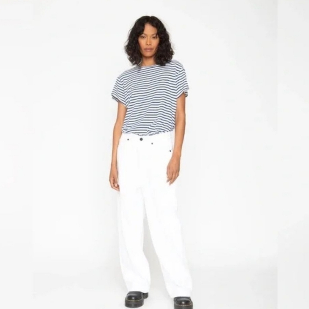 Sandrine rose x Free People NWT Womens Wide‎ Leg Ankle White Jeans Size 26